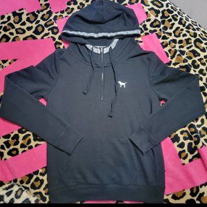 Victoria's Secret PINK Black Half Zip Hoodie
